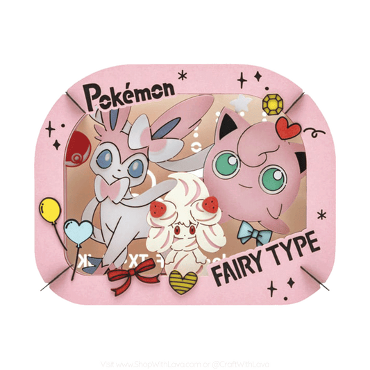 Paper Theater | Pokémon | Fairy Type Jigglypuff, Sylveon, and Alcremie PT-364