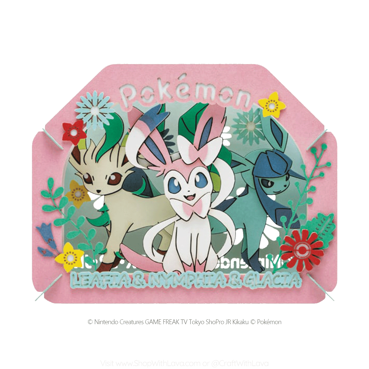 Paper Theater | Pokémon | Leafeon, Sylveon, and Glaceon PT-366