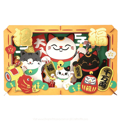 Paper Theater | Japanese Theme | Fortune Lucky Cat PT-L64