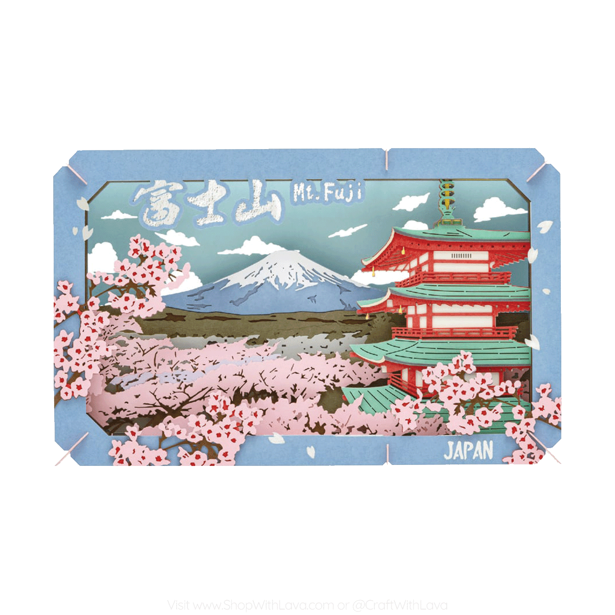 Paper Theater | Japanese Scenery | Mount Fuji and Cherry Blossoms PT-L85