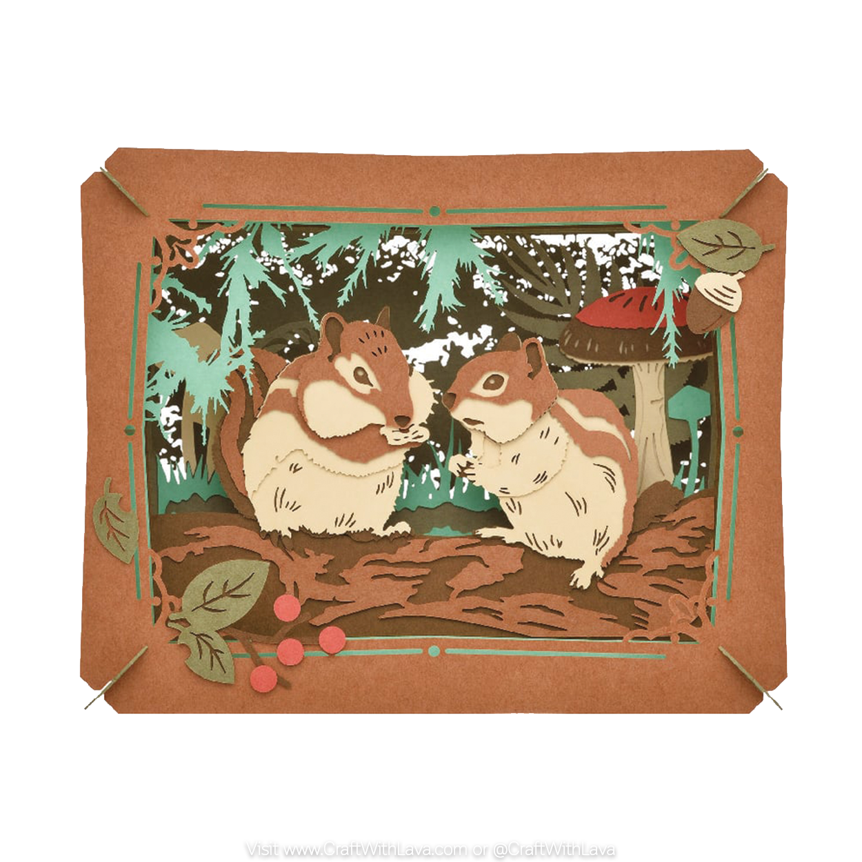 Paper Theater | Animal and Mushroom Series | Squirrel and Mushroom