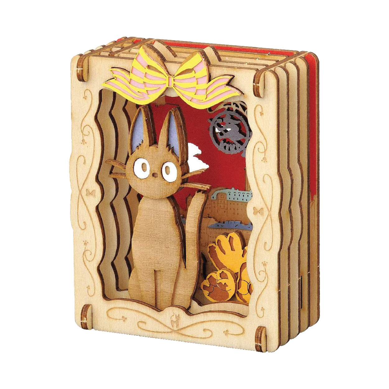 Paper Theater Wood | Kiki's Delivery Service | Jiji the Black Cat