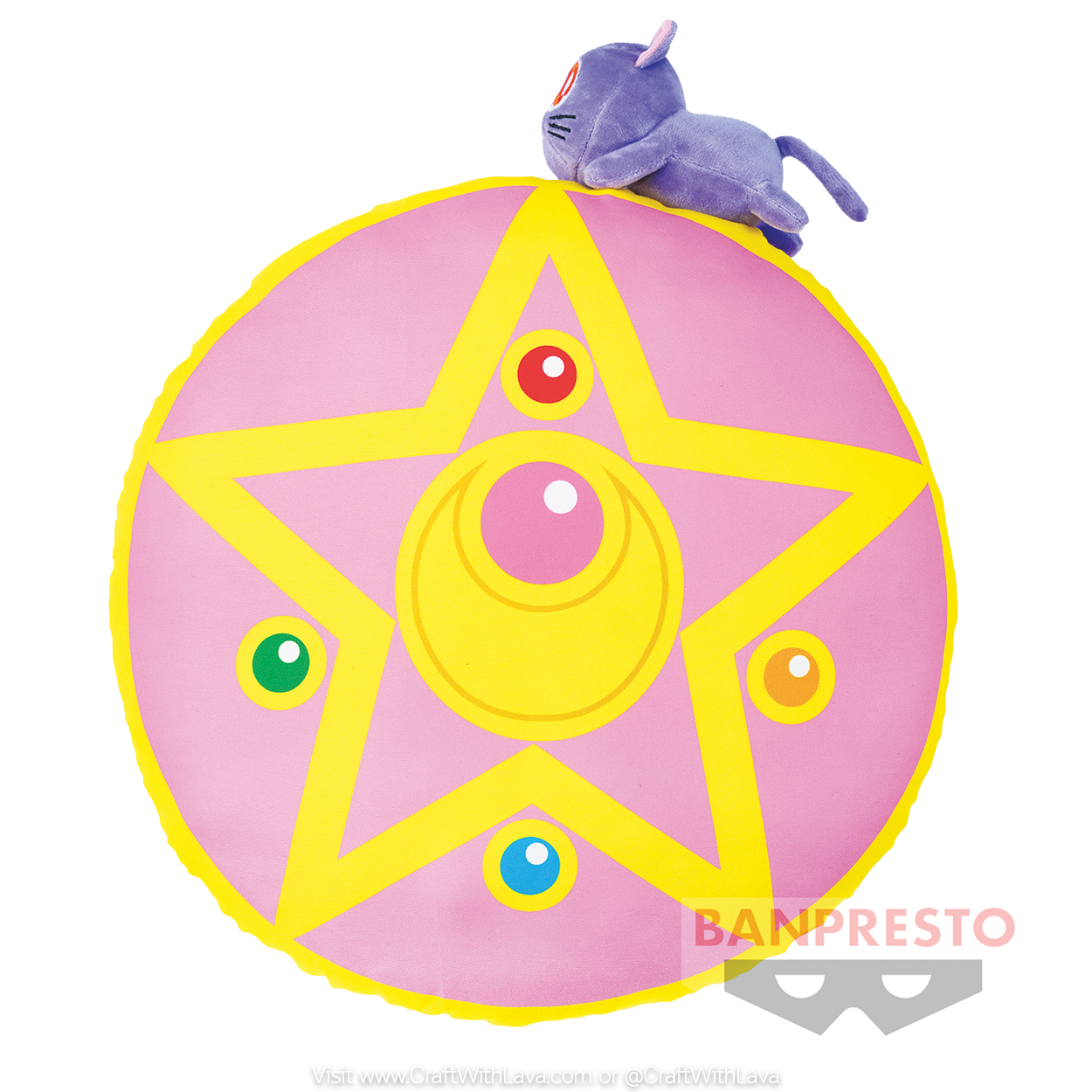 Anime Toy | Sailor Moon | Big Crystal Star Compact Cushion Plush ~ With Luna ~