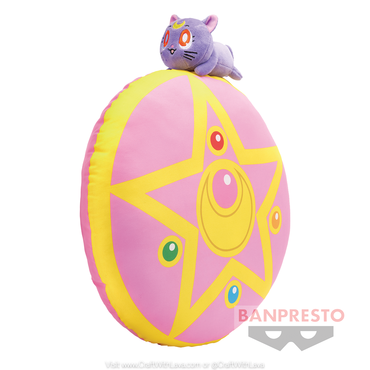 Anime Toy | Sailor Moon | Big Crystal Star Compact Cushion Plush ~ With Luna ~