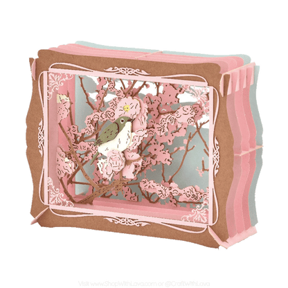 Paper Theater | Plants and Animal Series | Plum and Warbling White Eyed