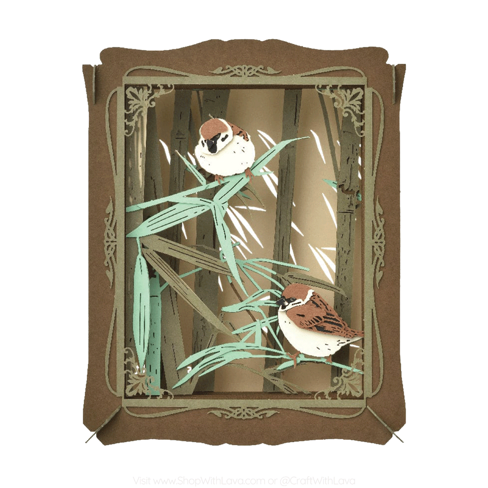 Paper Theater | Plants and Animal Series | Bamboo and Sparrow