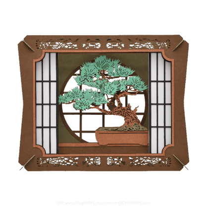 Paper Theater | Japanese Landscape | Bonsai Pine Tree