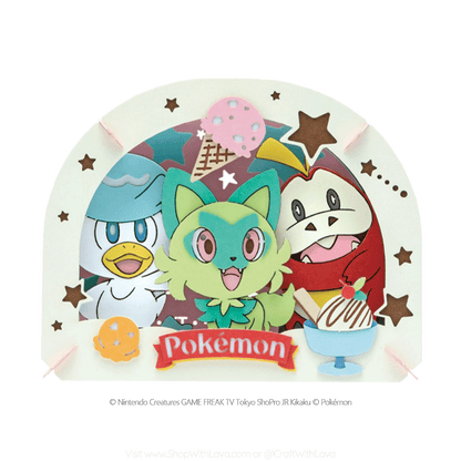 Paper Theater | Pokemon | Exciting Ice Cream (Sprigatito, Fuecoco, Quaxly) PT-337