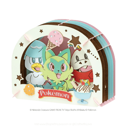 Paper Theater | Pokemon | Exciting Ice Cream (Sprigatito, Fuecoco, Quaxly) PT-337