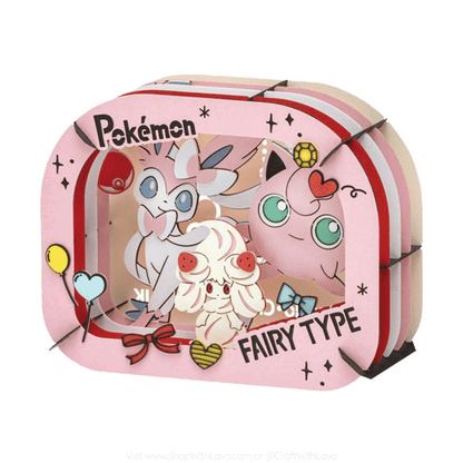 Paper Theater | Pokémon | Fairy Type Jigglypuff, Sylveon, and Alcremie PT-364
