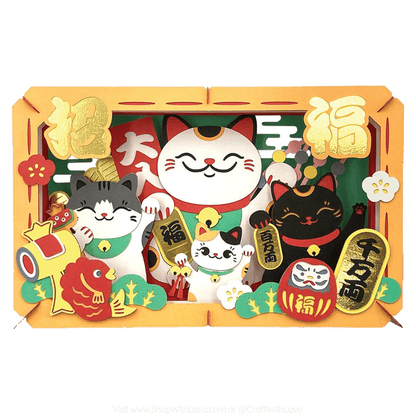 Paper Theater | Japanese Theme | Fortune Lucky Cat PT-L64