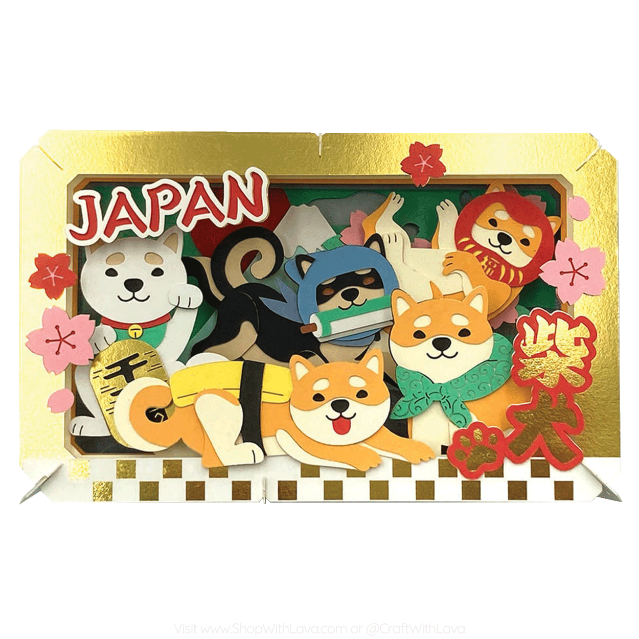 Paper Theater | Japanese Theme | Lots of Shiba Inu Dogs PT-L65