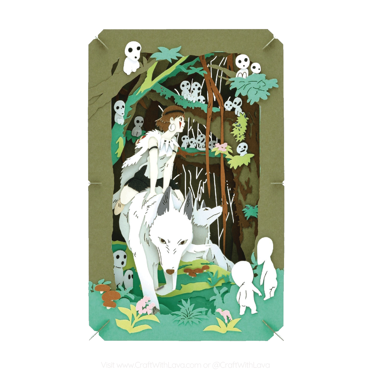 Paper Theater | Princess Mononoke | The Forest Where Forest Spirits Kodama Lives PT-L80