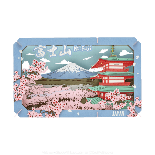 Paper Theater | Japanese Scenery | Mount Fuji and Cherry Blossoms PT-L85